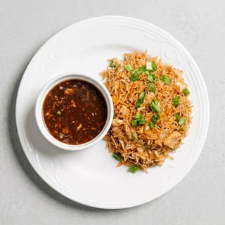 Veg Schezwan Triple Fried Rice