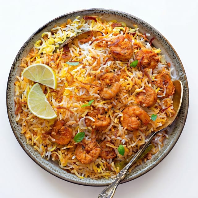 Shrimp Biryani.